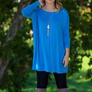 Royal Blue Piko Top/Tunic